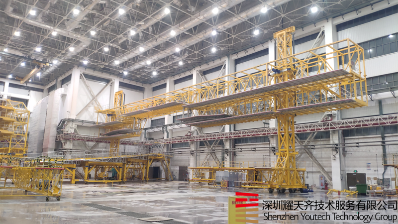 耀天齐交付全国首套53米地轨式机身坞！突破技术瓶颈！